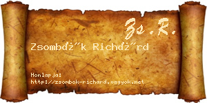 Zsombók Richárd névjegykártya
